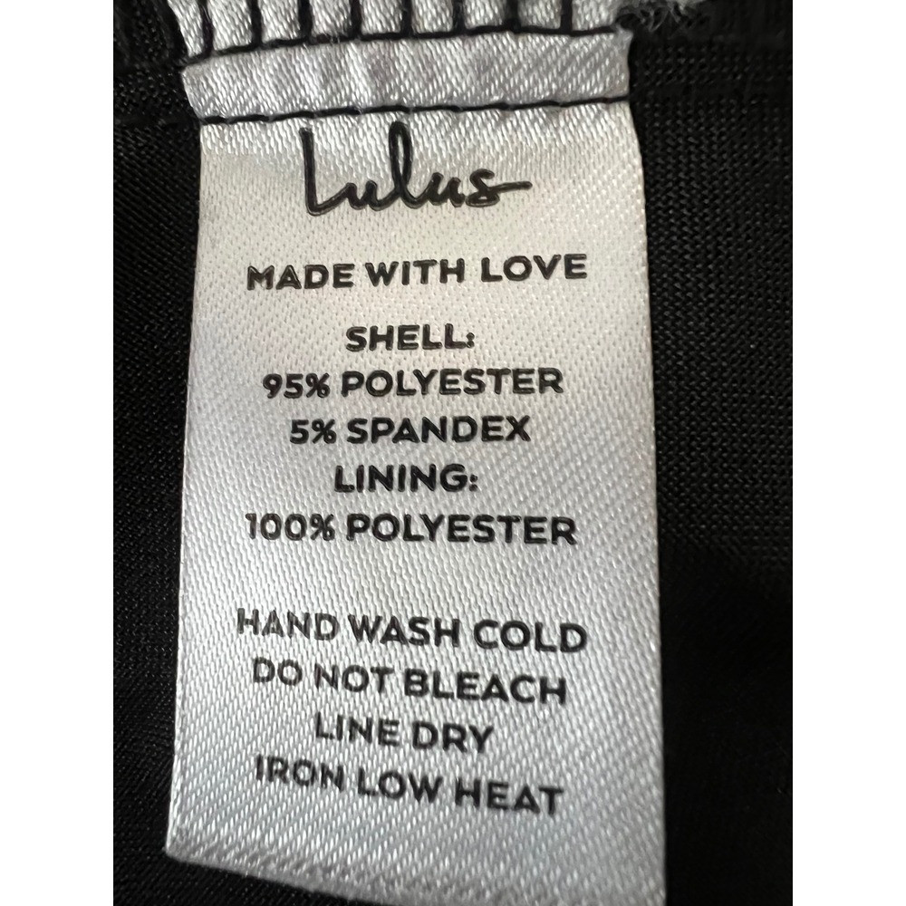 Lulu's satin mini bodycon black dress medium night‎ out club wedding guest - Picture 6 of 8